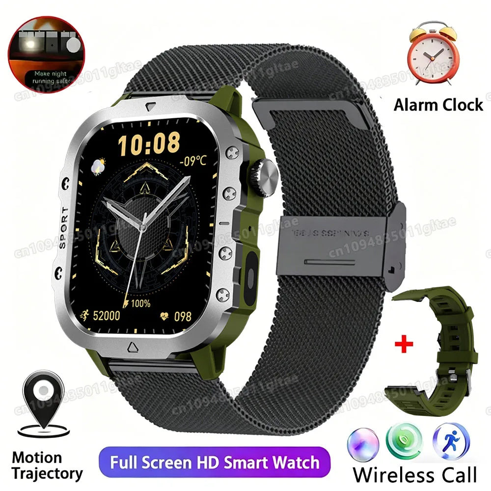 Military-Style Smart Watch — IP67, GPS, Outdoor Fitness Tracker