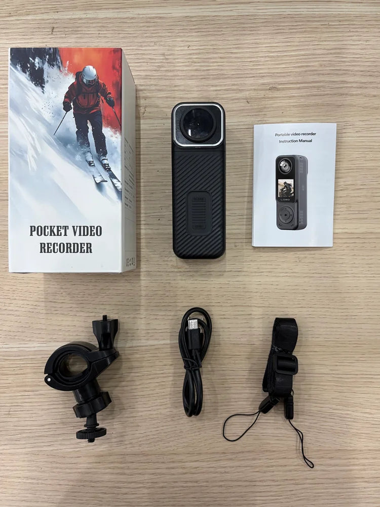 4K Dual-Lens Action Camera — Front & Rear 2K, Night Vision