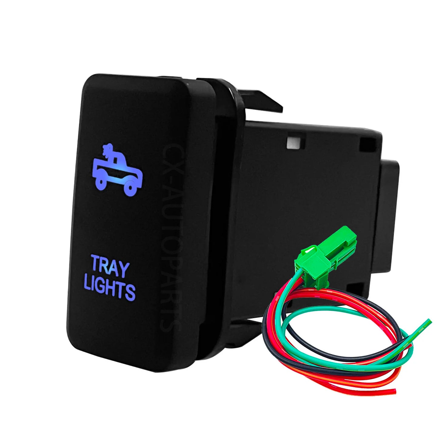 Car Push Switch Blue Led For Toyota Tacoma FJ LandCruiser 4Runner Highlander Hilux Prado LED DRL Light Bar On Off Push Button