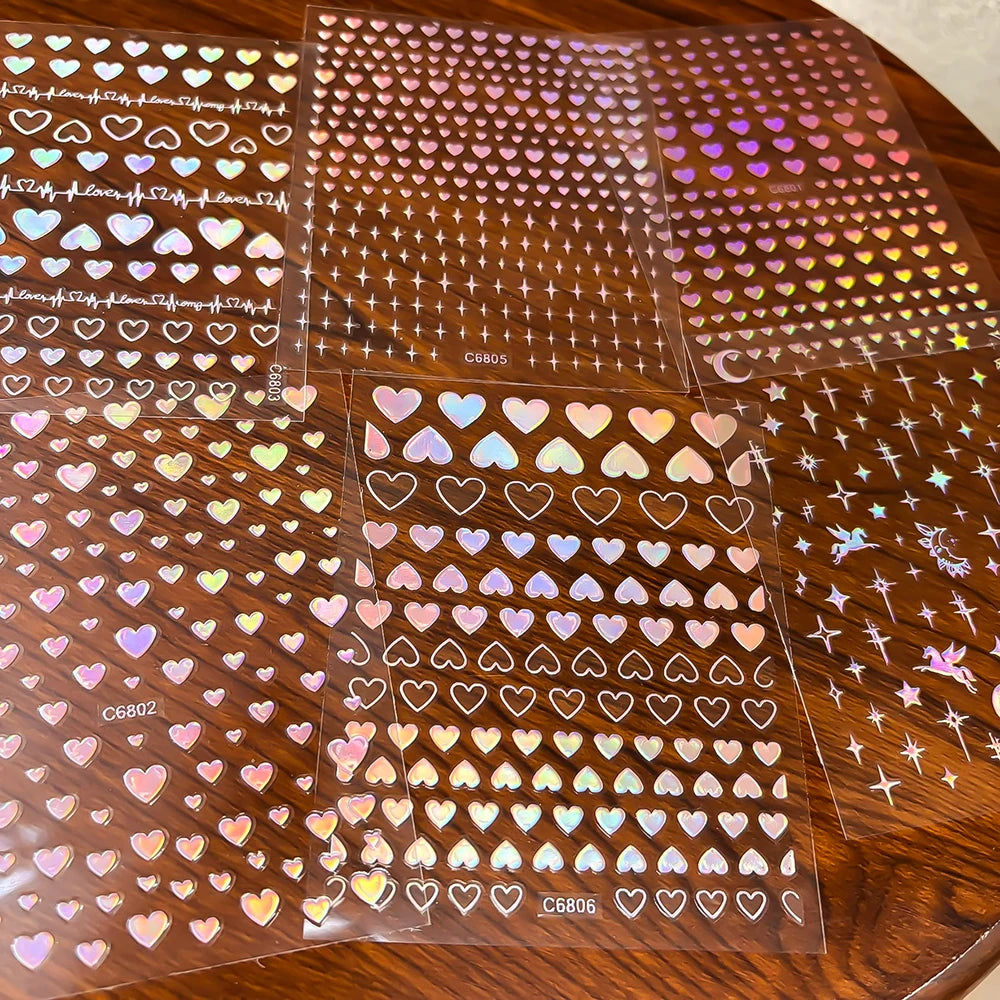 12sheets Laser Sliver Snowflakes/snowballs 3D Christmas Nail Art Decals Dreame Laser Santa Claus Snowman Nail Stickers Charms﻿