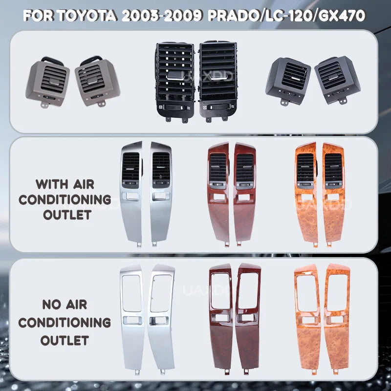 For Toyota 2003-2009 PRADO Lexus LC-120 GX470 LAND CRUISER LC-100 Interior AC Air Vent Grille Dashboard Panel Outlet Accessories