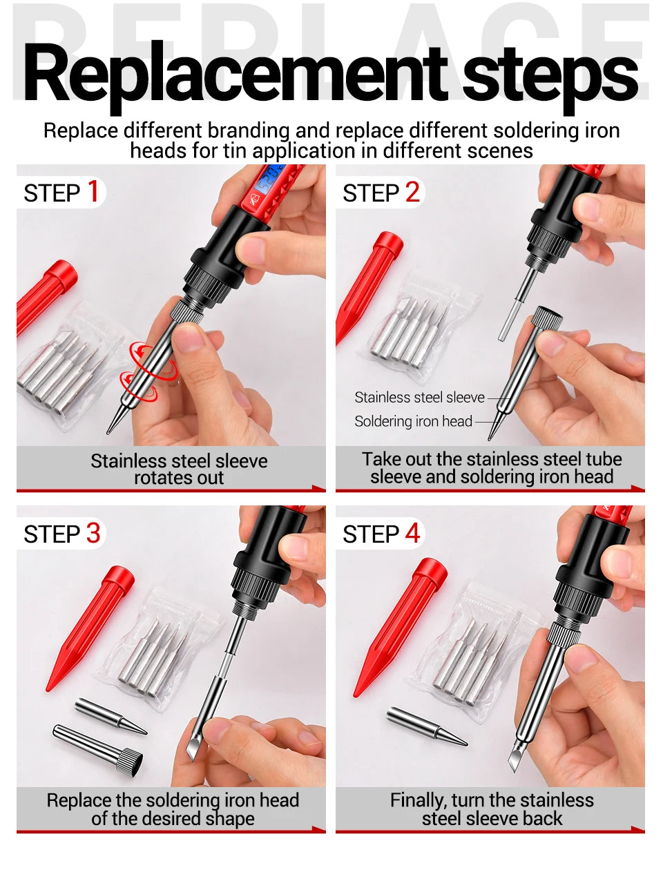ANENG SL106 Electric Soldering Iron 110V/220V Adjustable Temperature Welding Solder US/EU Plug Professional Welding Tool