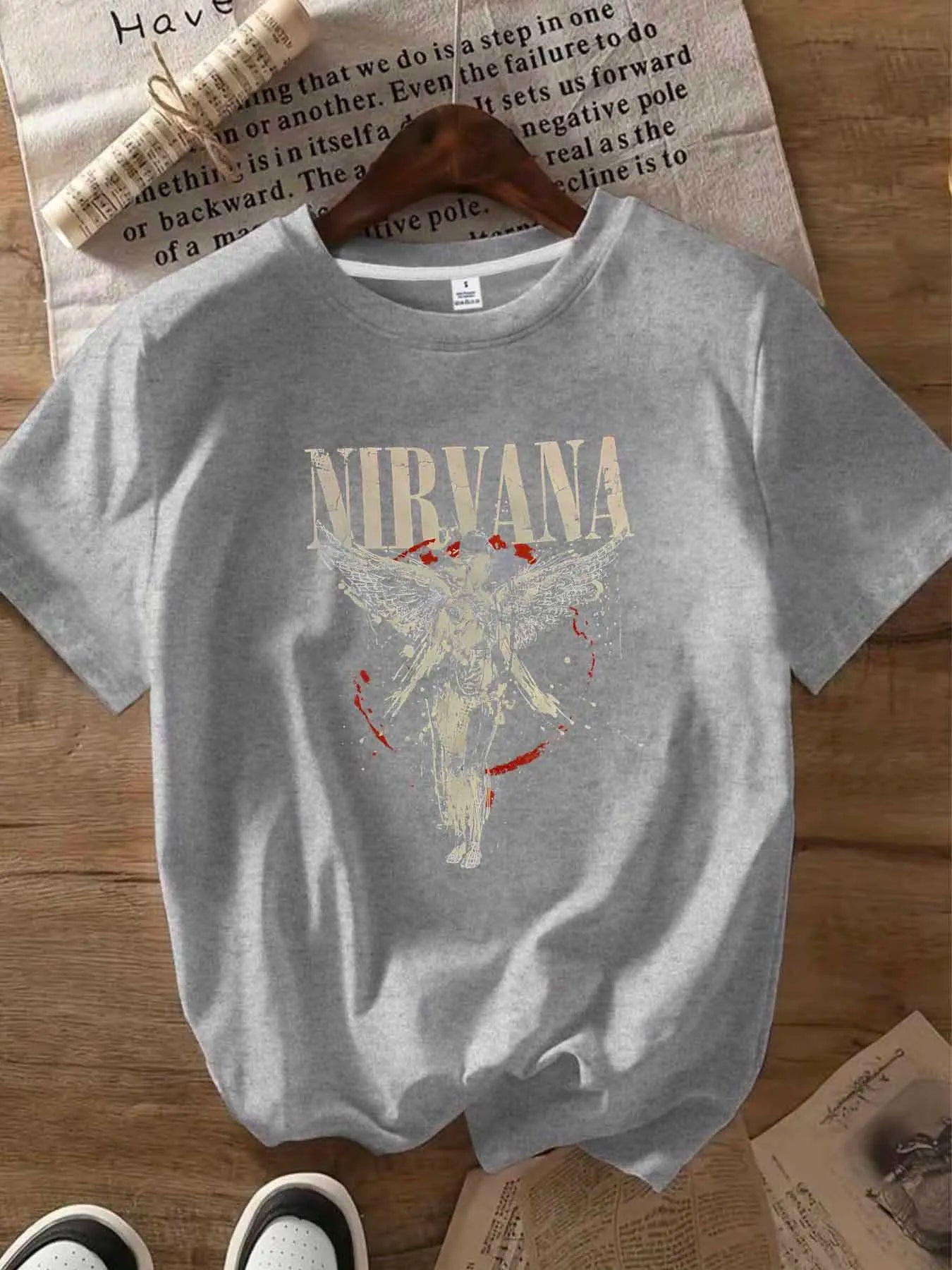 Women's Printed Round-Neck T-Shirt — Short-Sleeve Elastic Summer Top