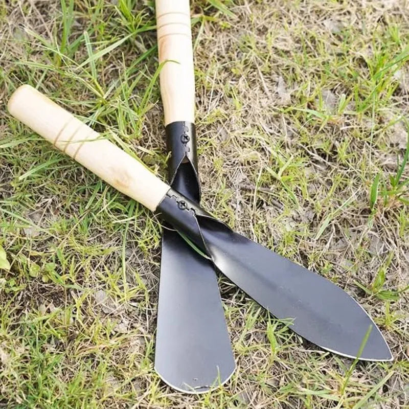 MMAlto Metal Garden Hand Shovel & Trowel Set – Flat & Sharp Head | Stainless Steel | Digging, Planting, Transplanting & Weeding Tool | 32cm