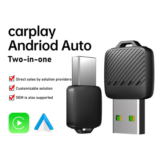 2-in-1 Wireless CarPlay & Android Auto AI Box