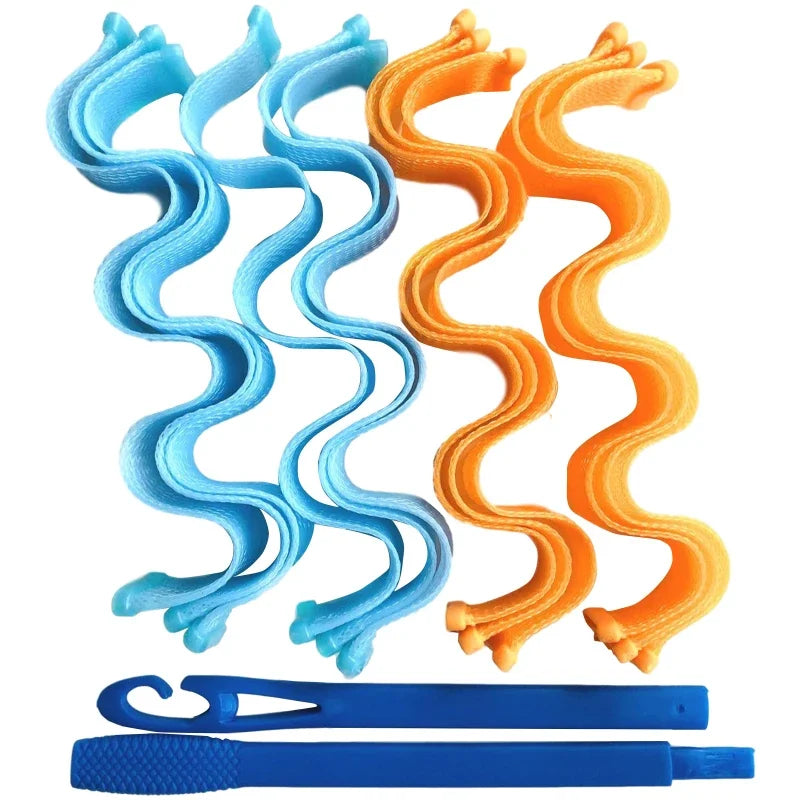 Heatless Hair Curler 10/12 pcs No Heat Hair Curls Ribbon Rollers Sleeping Soft Headband Hair Curlers Woman Hairs Styling Tools