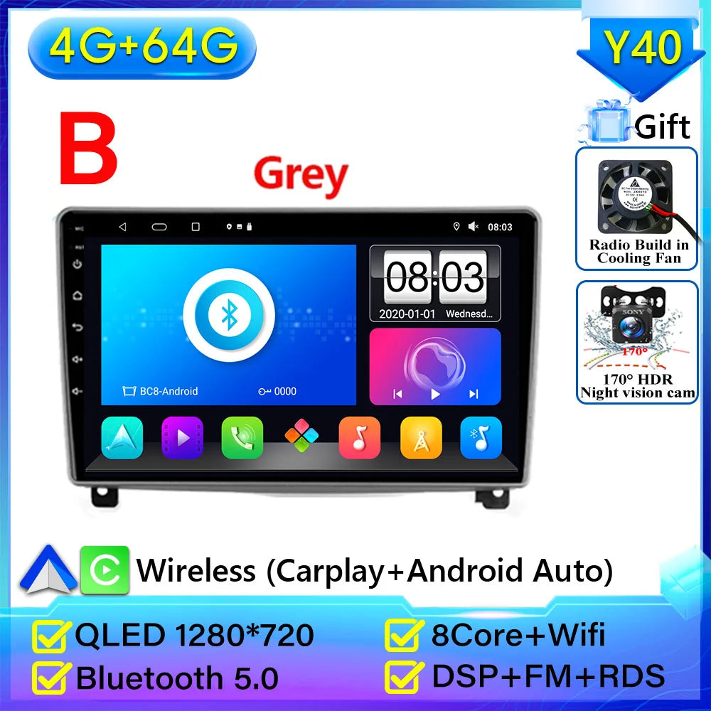 9" Android Car Stereo for Peugeot 407 (2004–2011) — CarPlay, Android Auto, GPS, 2K Display, 4G