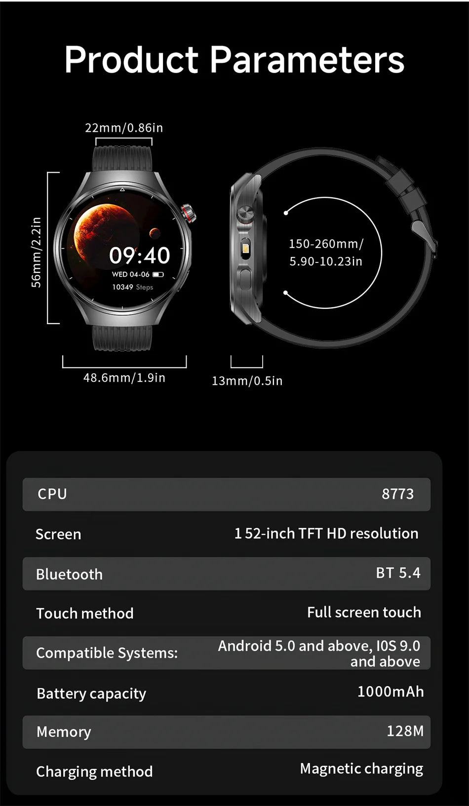 2026 G6 Max Smartwatch – 1000mAh Battery, Bluetooth Call, GPS Tracking & LED Flashlight | Men