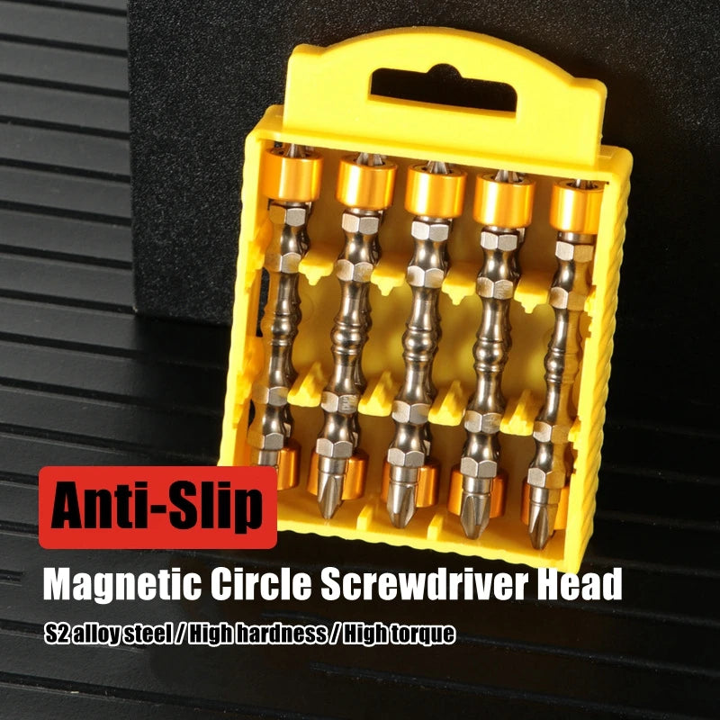 PH2 Hardness 65/110mm Screwdriver Bit Double Cross Head Hexagonal Handle Electric Screwdriver with Magnetic Ring Screwdriver Set