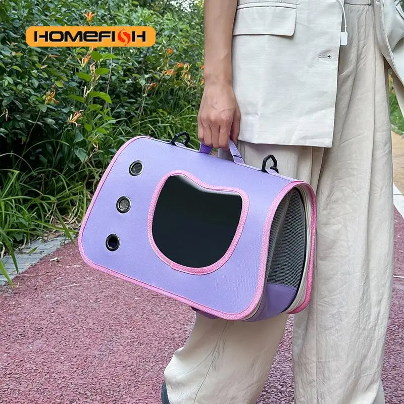 Foldable Cat Shoulder Bag - Breathable Carrier for Kittens – photo 5
