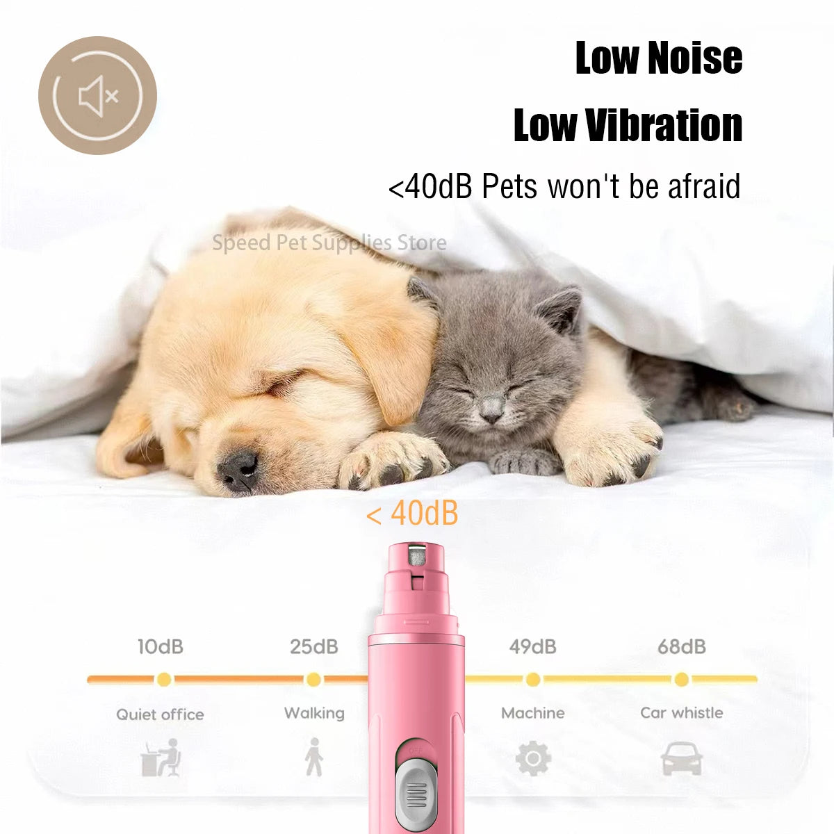 2-Speed USB Dog Nail File - Quiet Electric Grinder – photo 5