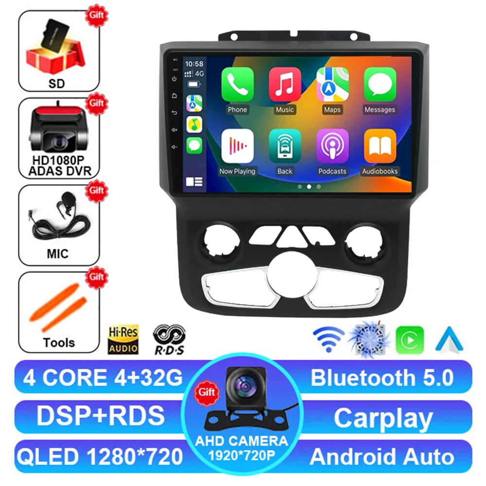 Android 15 Car Radio for Dodge RAM 1500/2500 2013-2019 - CarPlay & 4G LTE