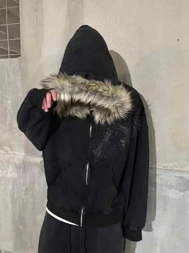 Unisex Thick Zip-Up Hoodie Jacket
