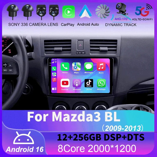 Car Stereo with Apple CarPlay & Android Auto, Compatible with Mazda 3 II Mazda3 BL