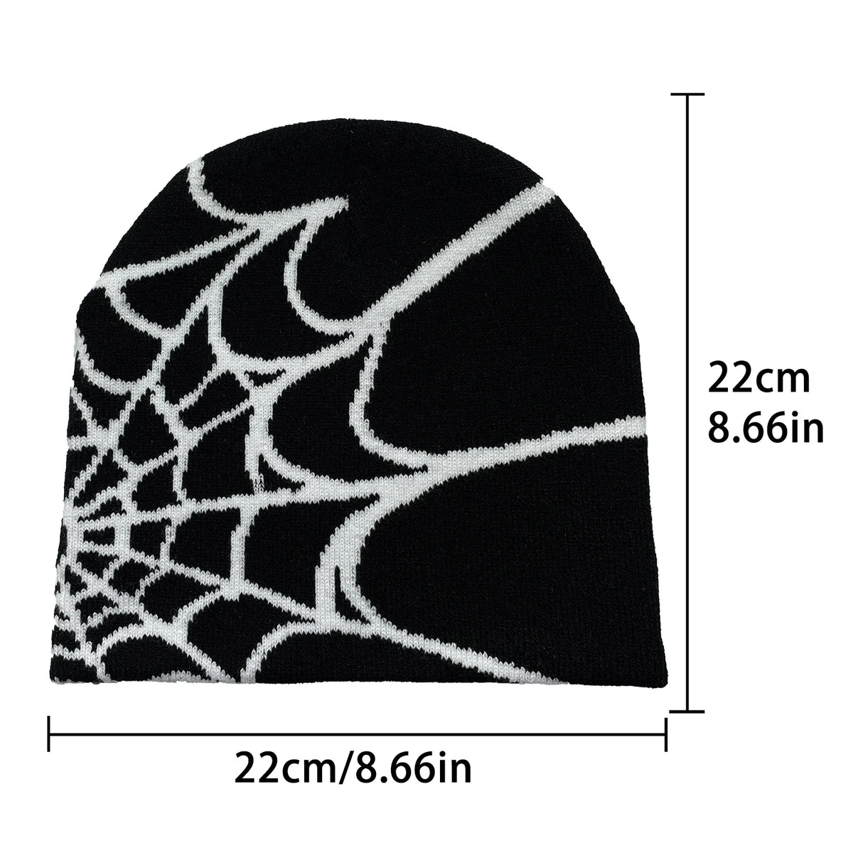 Spider Web Knit Beanie, Unisex Y2K Hat