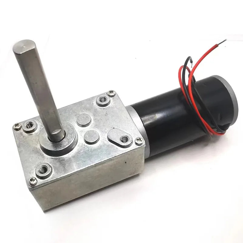 5840-31ZY-51 Geared Motor 12V~24/7RPM~470RPM High Torque 70KG/CM High Power Worm Gear DC Motor Turntable Door Self-Locking