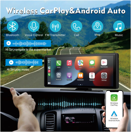 Universal Portable Car Stereo with Apple CarPlay & Android Auto