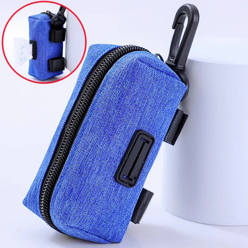 Dog Poop Bag Holder with Clip - Portable Walking Dispenser