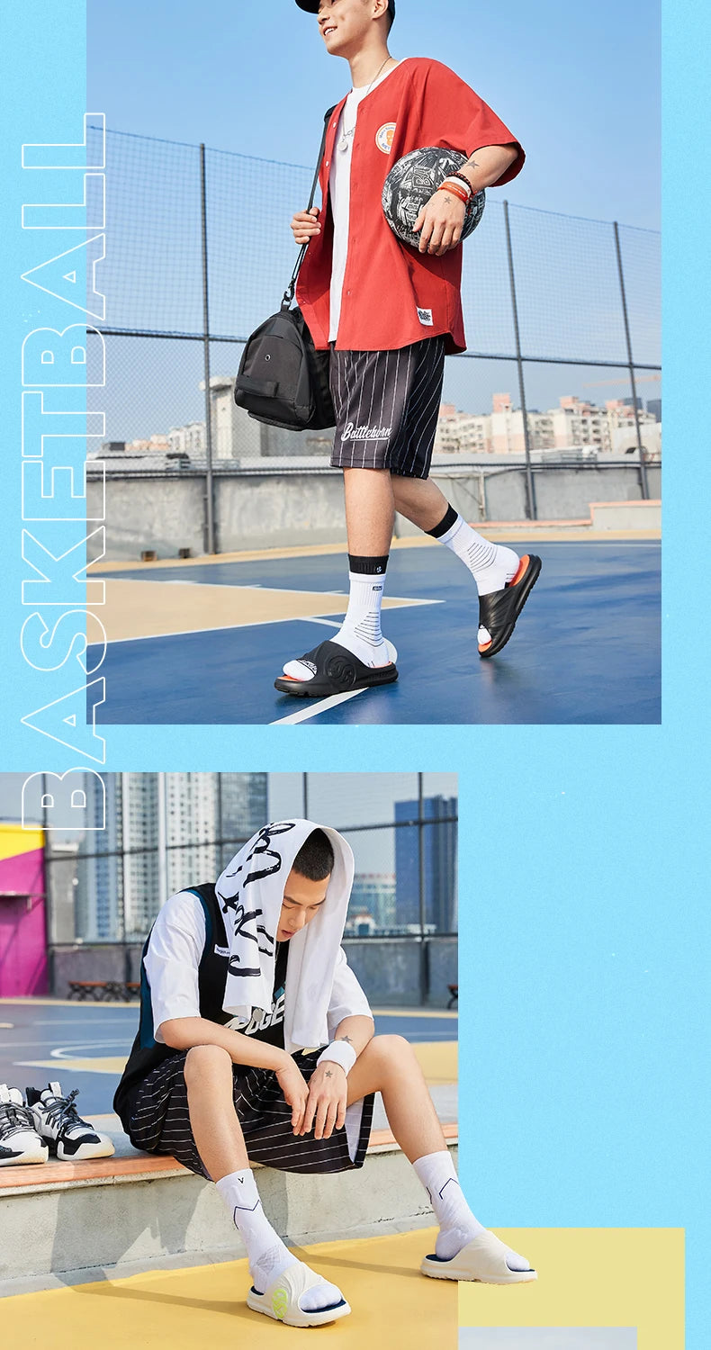 361 Degrees AG Aaron Gordon Men Slippers Non-Slip Sports Soft Elastic Thick Bottom Beach Casual Basketball Sandals 672126702F