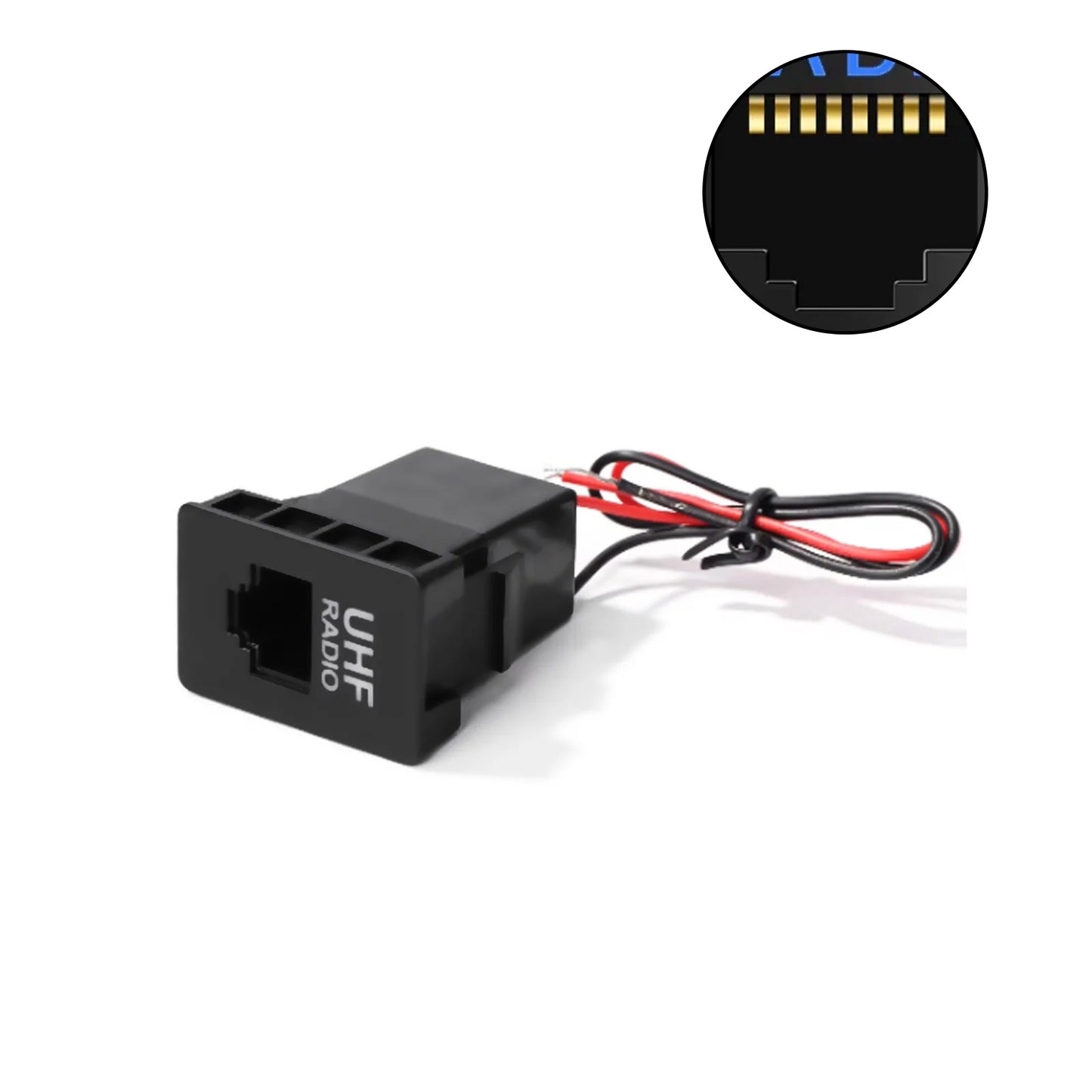 Car UHF Radio RJ45 Blue LED Pass Though Type Switch Panel Socket Replacement for Toyota RAV4 Hilux PRADO Landcruiser PRADO