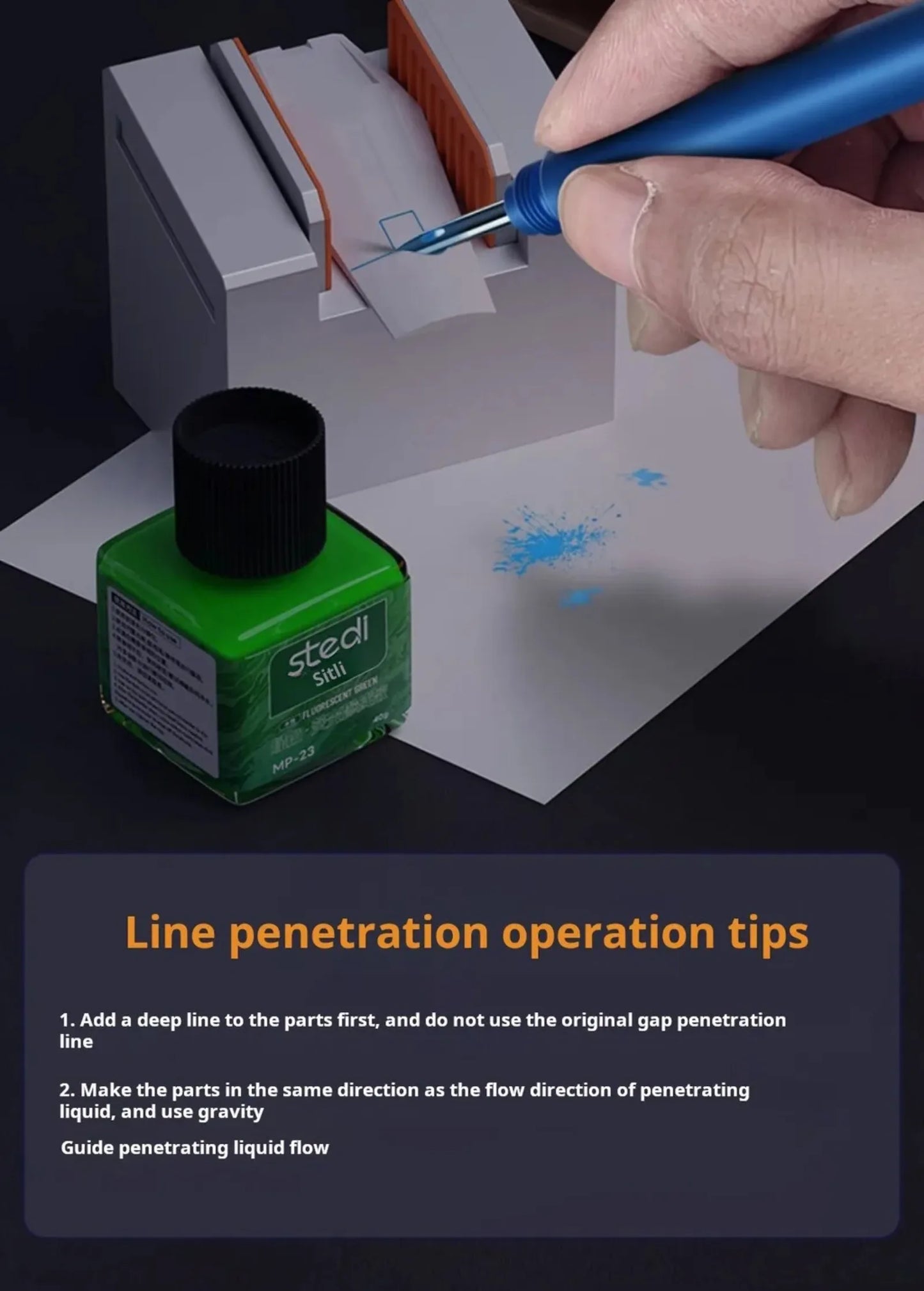 Stedi MP-20~29 Fluorescent Panel Liner Paint Water Based Penetrating Ink for Gundam Model Coloring Tools Hobby DIY Accessories