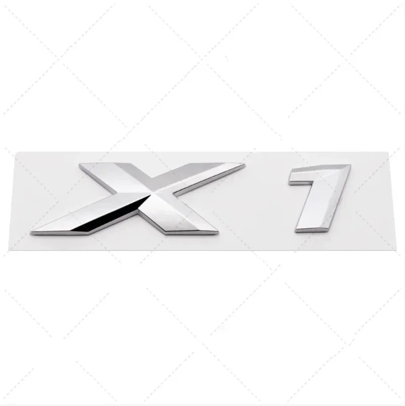 3D ABS Chrome Black Car Rear Trunk Letter Sticker For BMW X1 X2 X3 X4 X5 X6 X7 GT Logo Emblem Badge Auto Styling Accessories