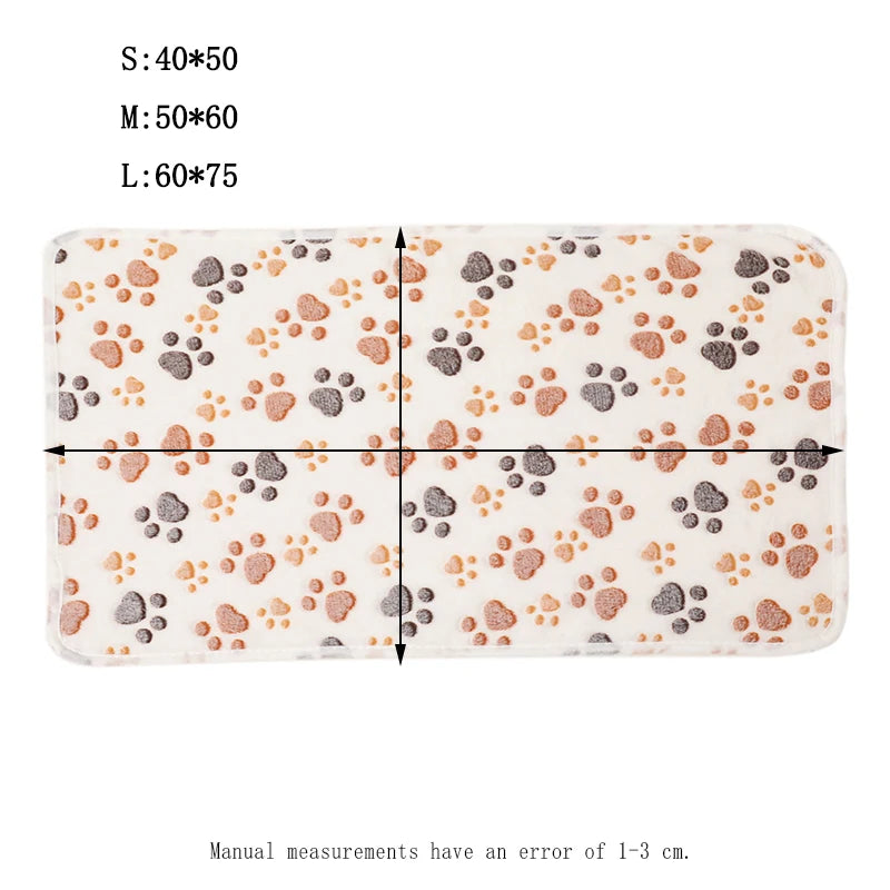 Thick Paw Print Pet Sleeping Pad - Warm Blanket for Cats and Dogs - photo 4