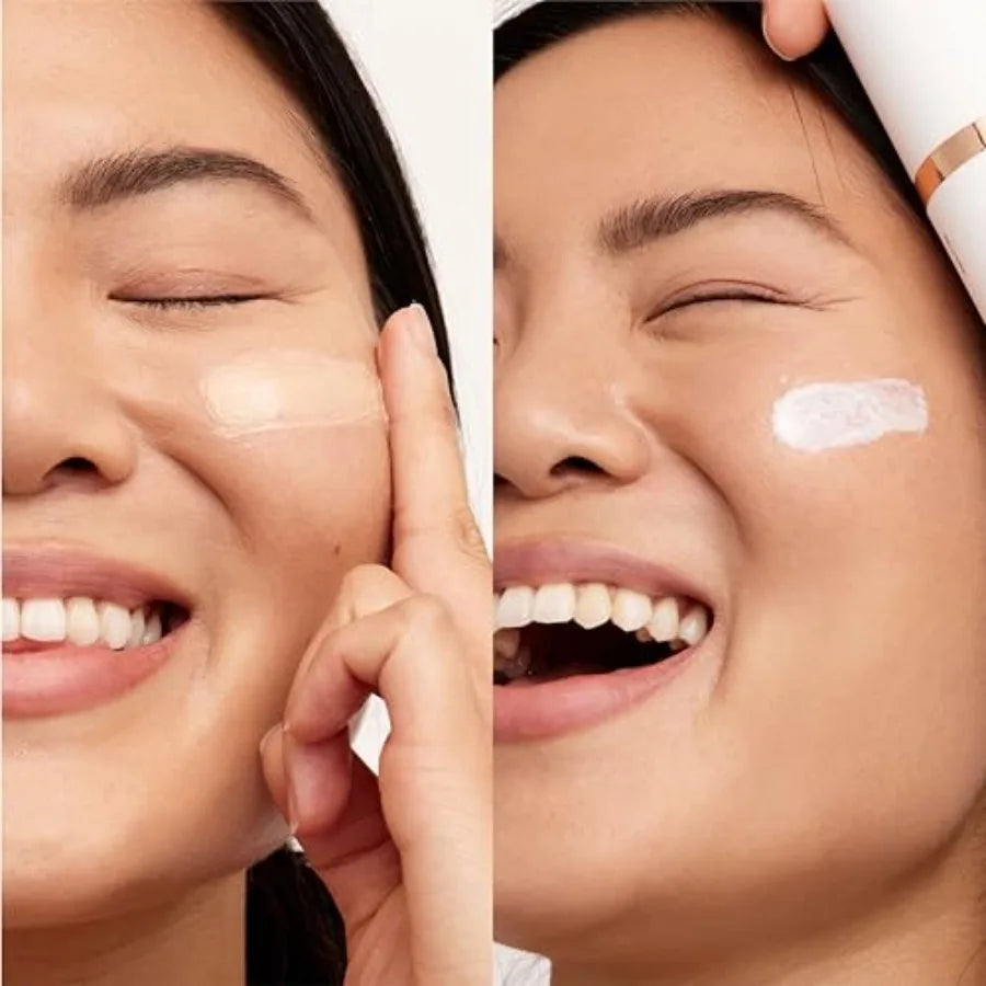 Facial sunscreen for daily use, mineral-based, light beige tint, broad-spectrum UVA/UVB protection SPF 46 with anti-aging moist