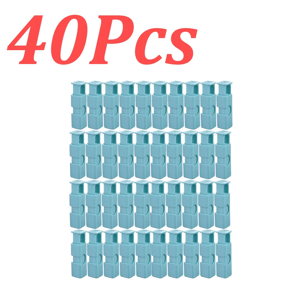 1-60Pcs Food Sealing Clips Squeeze Bread Bag Plastic Bag Sealing Clips Snack Bag Moisture-proof Fresh-keeping Clips Reusable
