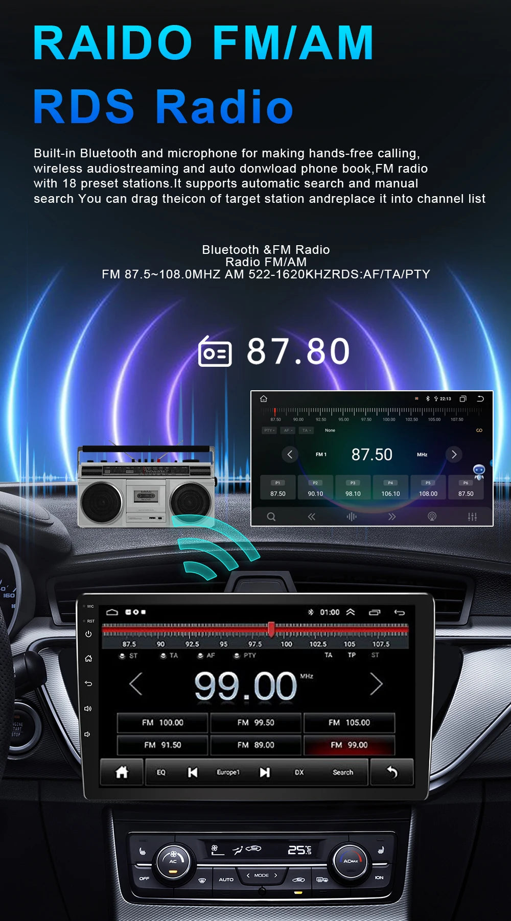 Android 16 Car Radio For Suzuki Swift 2003 - 2006 2007 2008 2009 2010 Multimedia Player Stereo Carplay AUTO Head Unit WIFI 4G BT