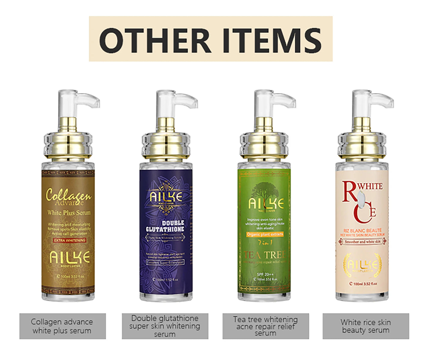 Collagen whitening essence, used for facial and body moisturizing, brightening skin, radiant skin, even black spots, age spots,