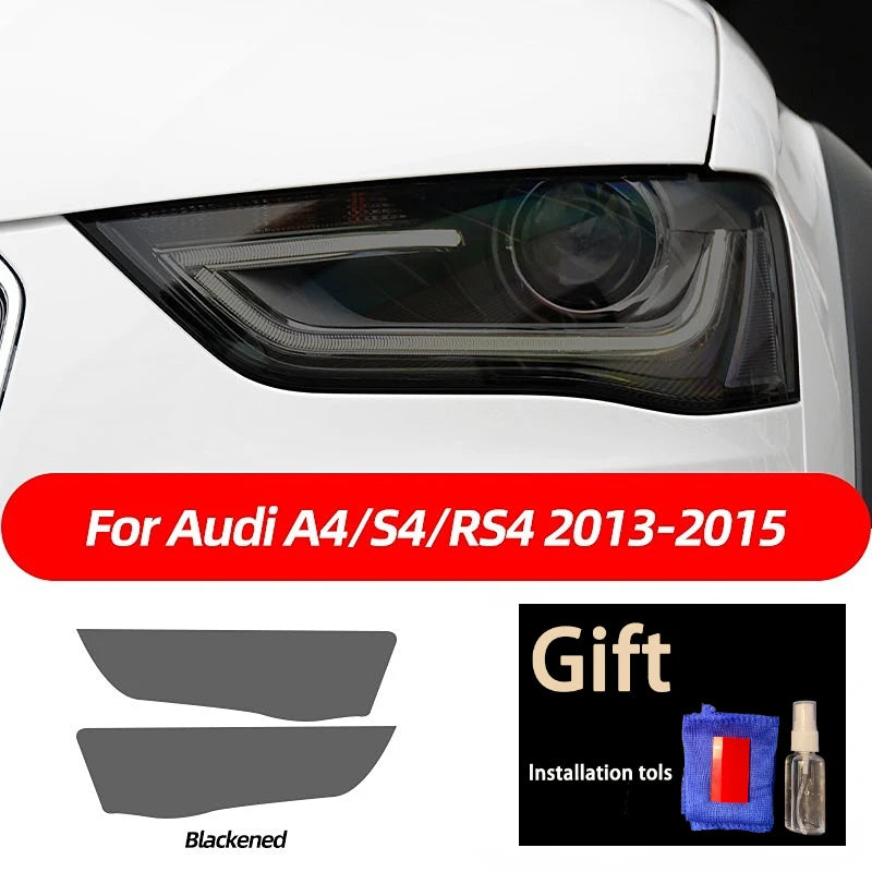 Smoked Black TPU Sticker Car Headlight Protective Film For Audi A3 8V S3 A4 B8 B9 A5 A6 S6 C8 A7 A8 D4 TT TTS Q3 Q5 Q7 Q8 RSQ8