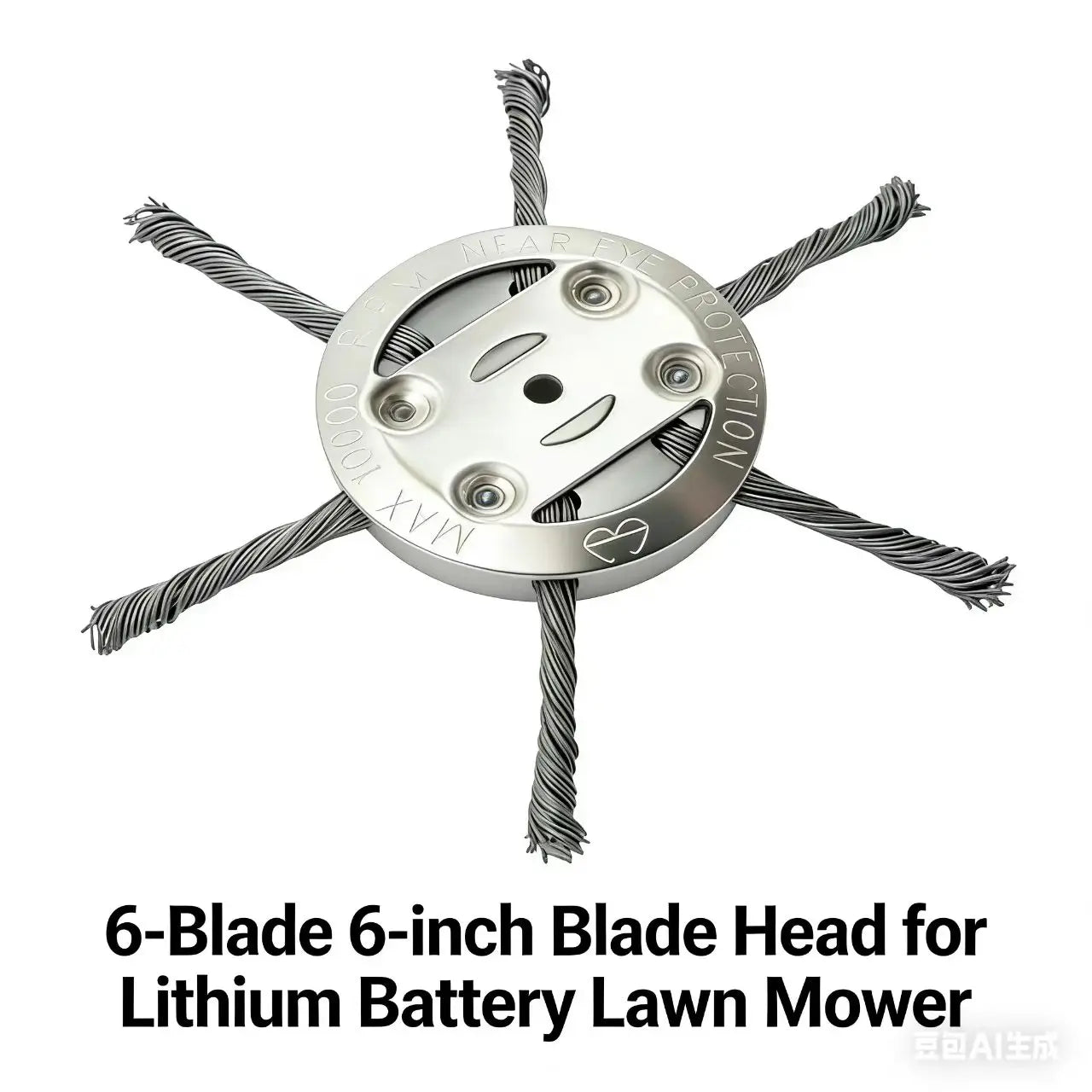 LUSQI 6/7inch Steel Wire Wheel Head Grass Trimmer Head Universal Weed Brush Fit Straight Shaft Brushcutter Removal Moss Rust