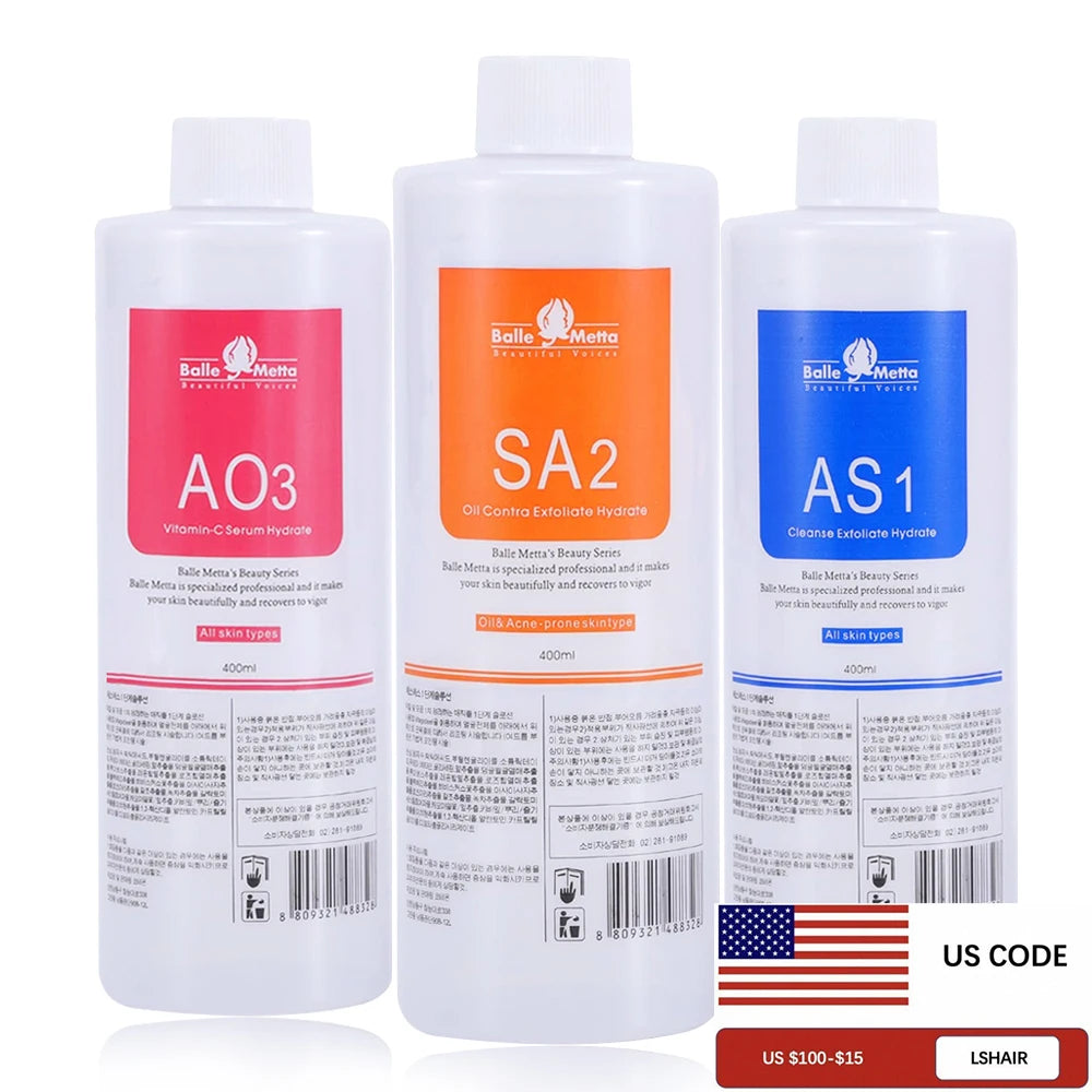 3PCS 1200ML Hydra Liquid Face Serum - Deep Cleansing Solution