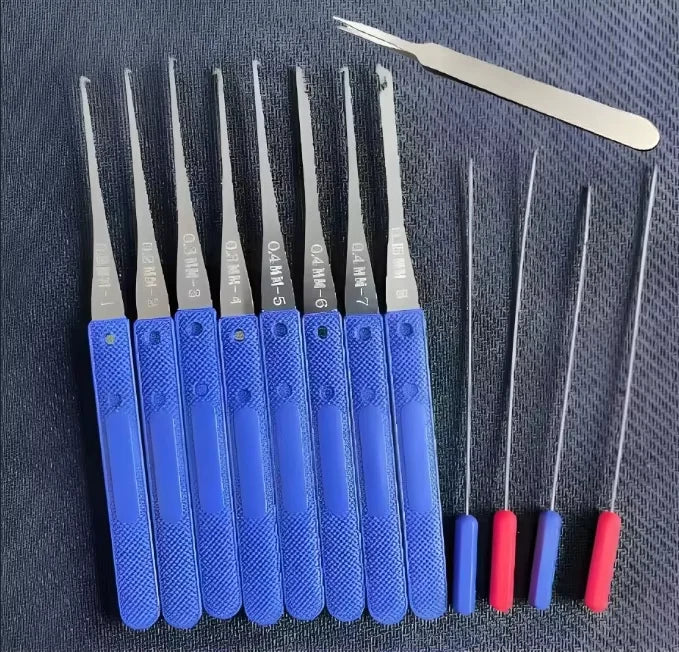 Multi-Functional Locksmith Tool Kit: Lock Picks, Padlock Repair, Broken Key Removal & Door/Combination Lock Opener Set