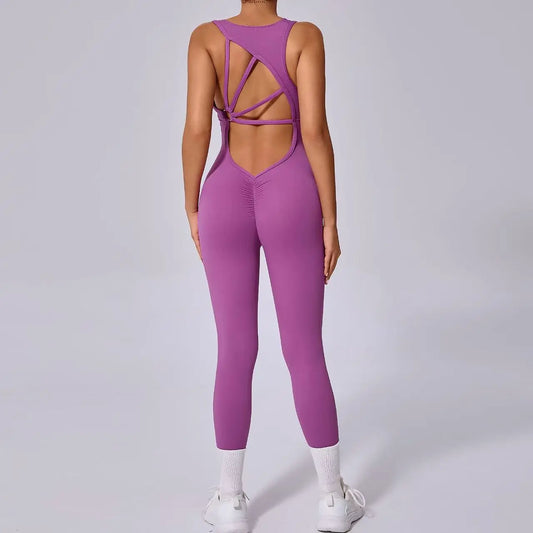 Women's Gym Jumpsuit — One-Piece Yoga Workout Sport Set