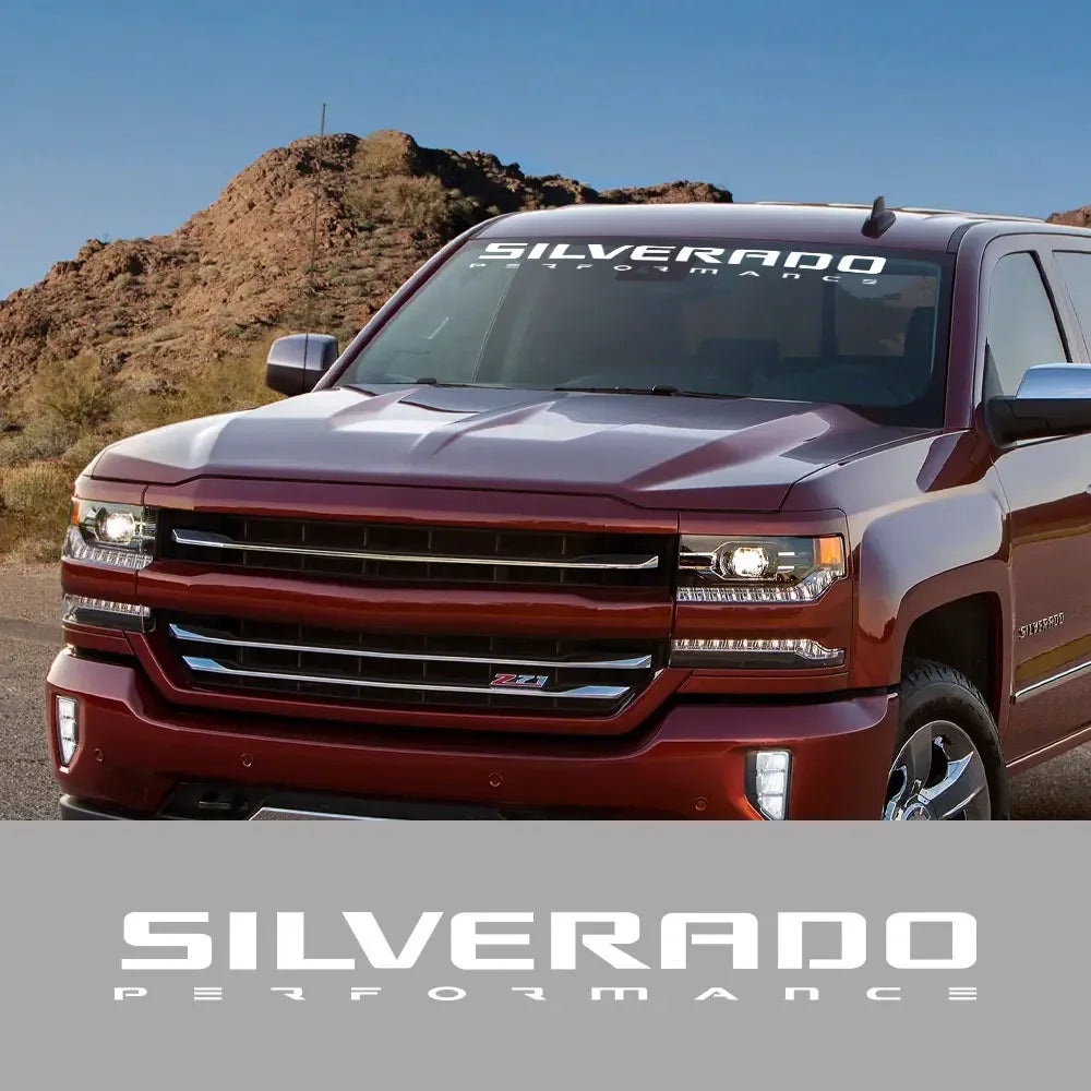 Front Windshield Vinyl Banner Decal — Chevrolet Silverado 1500/2500
