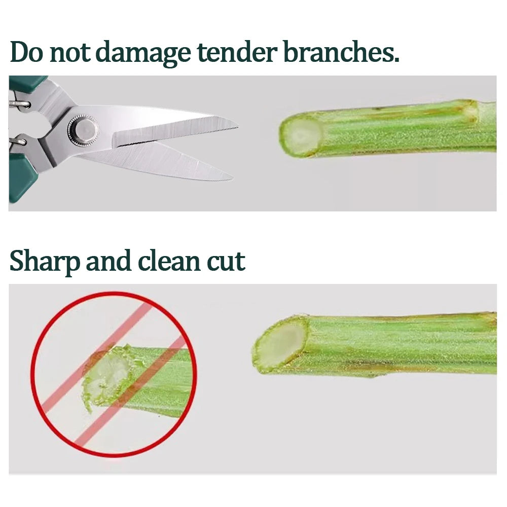 Straight Head Pruning Shears Non-slip HandleStainless Steel Outils Manuels Household Bonsai Garden Scissors Pruing Shear