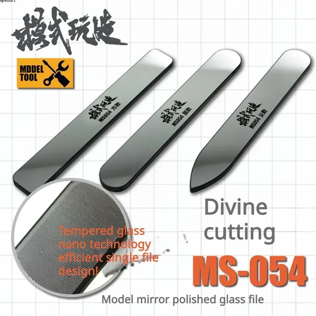 MS054 13.5x90mm Model Mirror Polished Glass File Assembly Model Building Tools for Gundam Military Grinded Tool Hobby DIY