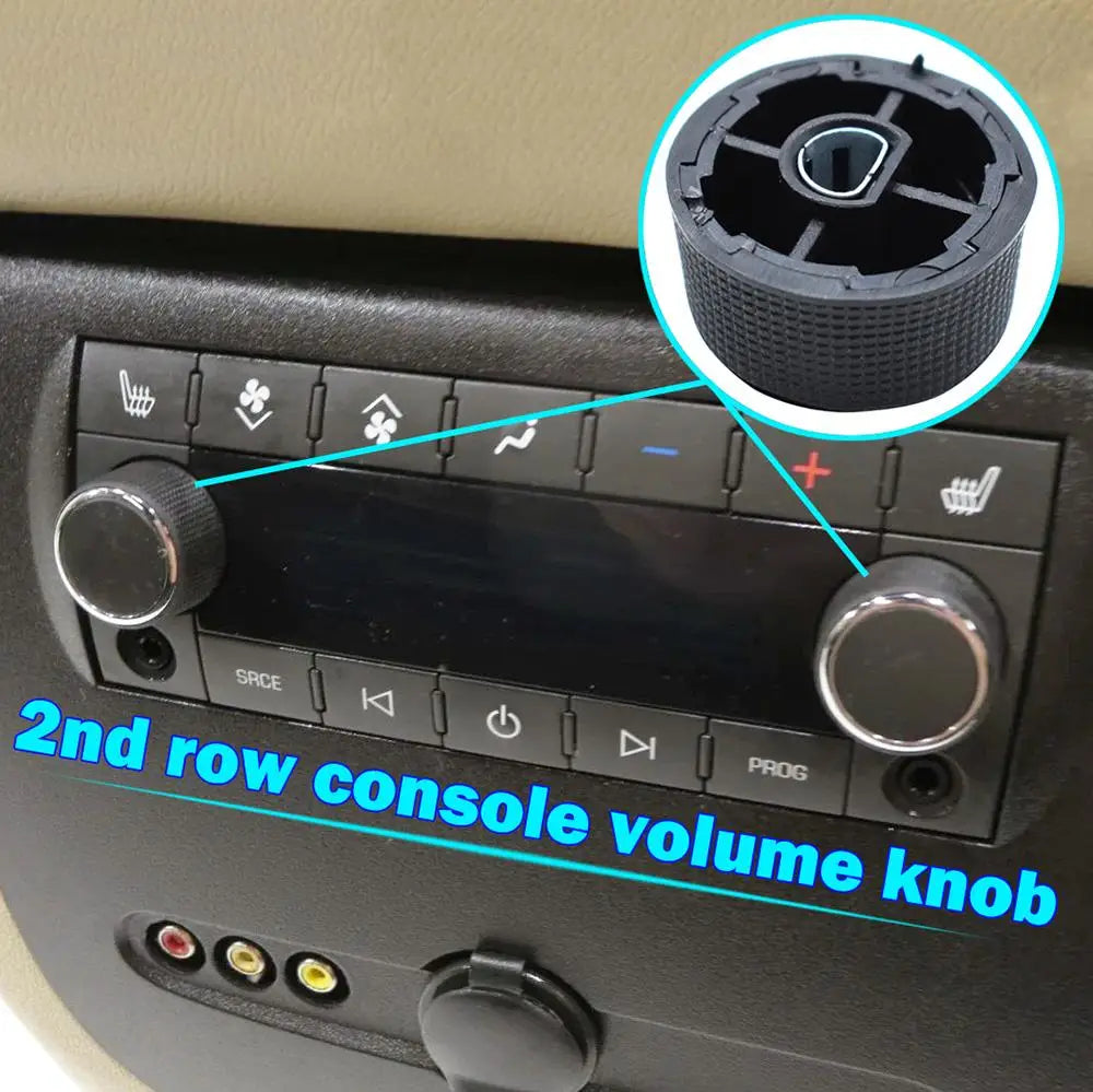Pair Rear Audio Knobs Radio Volume Switch Button For Cadillac Escalade Chevrolet Avalanche Silverado Suburban Tahoe GMC Acadia