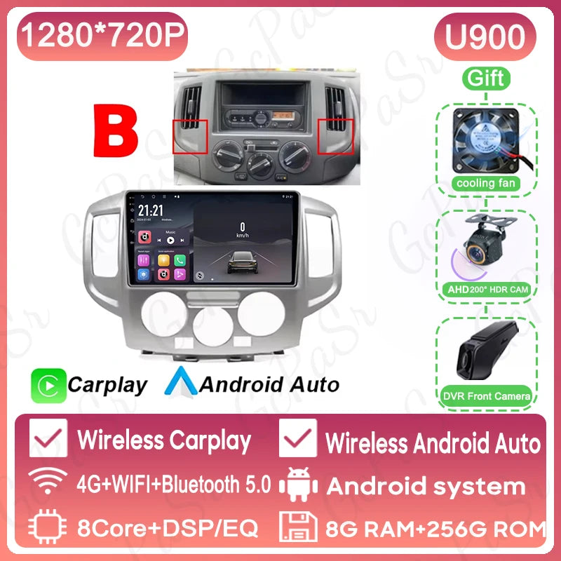 Stereo Car Radio For NISSAN NV200 2011 - 2018 GPS Navigation Android 16 Multimedia Player Carplay Auto 4G WIFI BT No 2din DVD