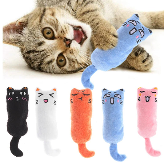 Catnip Plush Cat Toy – Interactive Teeth Grinding & Squeaky Kitten Toy (11cm)