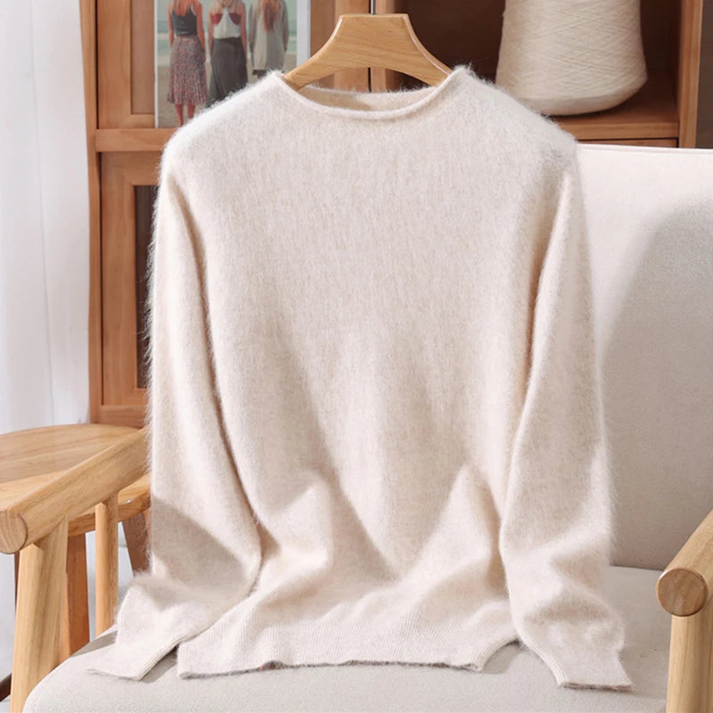 Women's Soft Knit Crew Neck Sweater, Basic Pullover