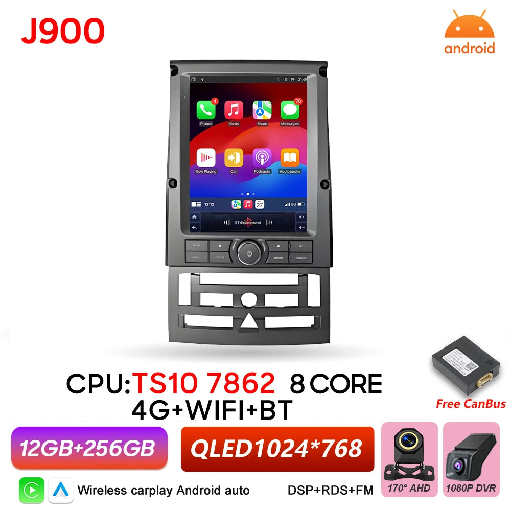 Car Stereo with Apple CarPlay & Android Auto, Compatible with Peugeot 407 (2004-2011)