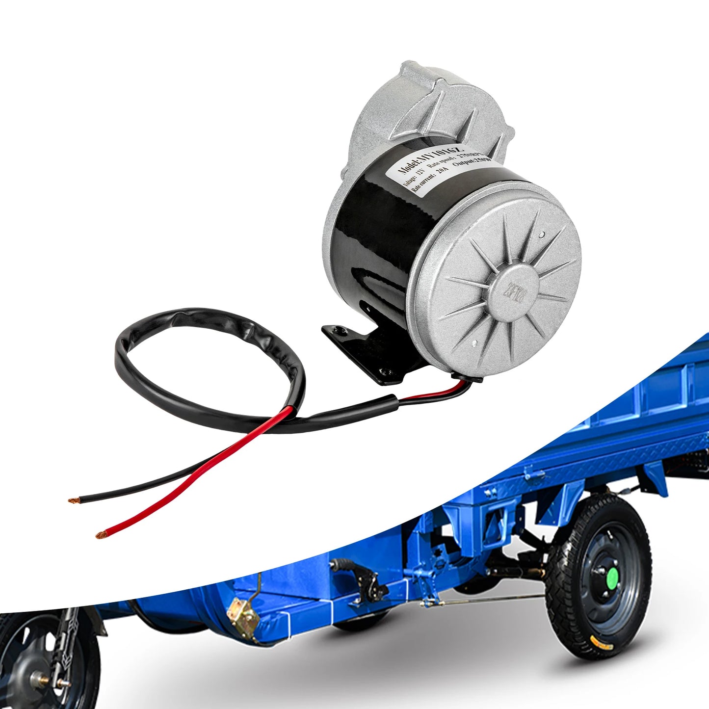 250W 12V Gear Reduction Electric Motor Electric Bicycle Brushed Motor Reductor Brushed DC Motor 2750RPM