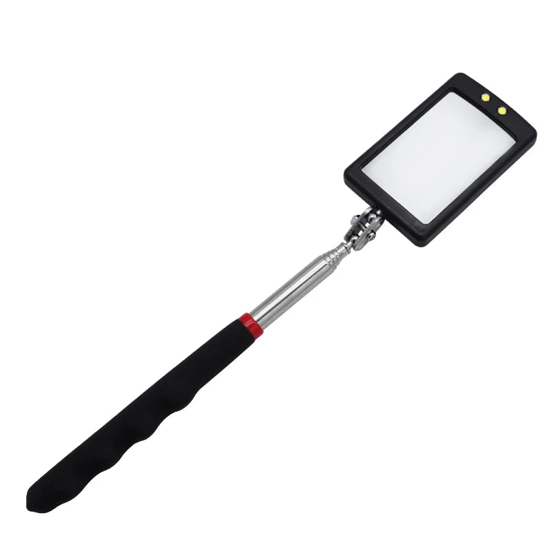 Automobile Chassis Endoscope 360°Telescoping Mirrors Angle LED Light Magnification Inspection Mirror Car Repair Detection Tools