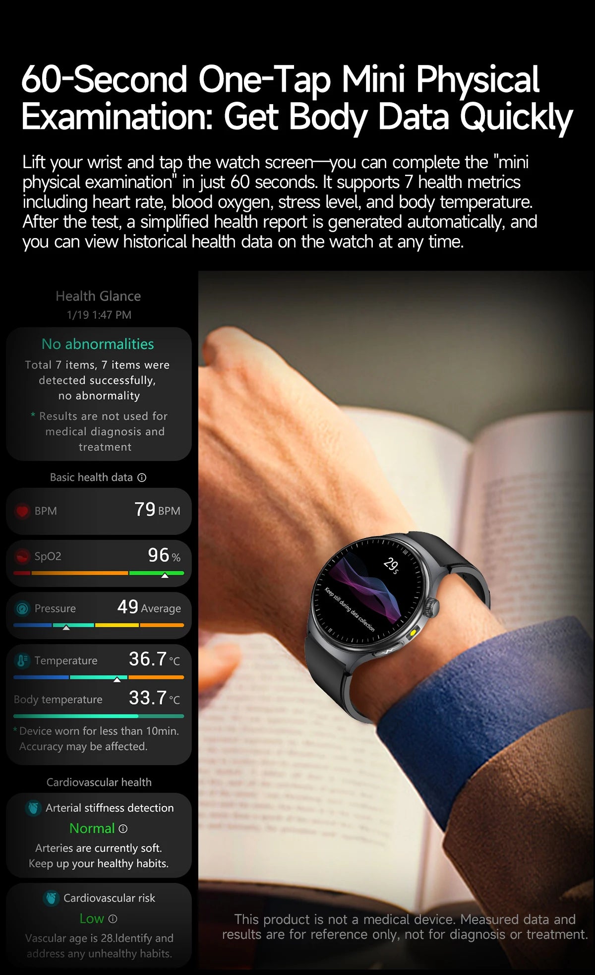 2026 New Accurate Diagnosis ECG Smart Watch Body Fat Blood oxygen BP Health Sport HD AMOLED Screen call Smart watch Men women