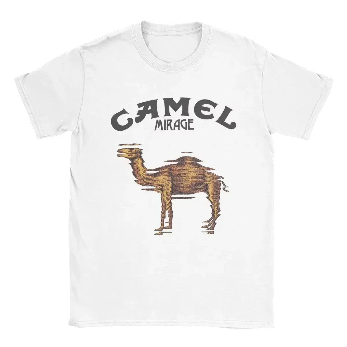 Retro Car Camel Cigarettes T-Shirt Vintage Cotton Tops Tees Short Sleeve Casual Streetwear Men Women Clothing Harajuku