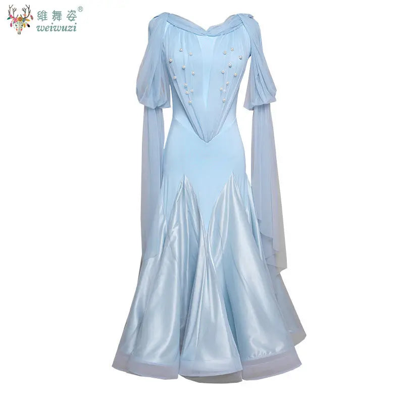 Women's social ballroom dress for waltz and quickstep