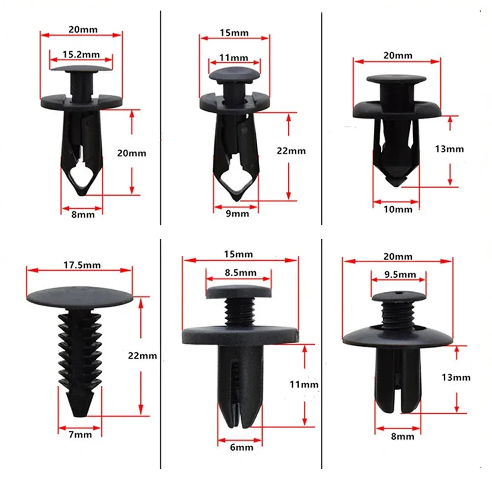 Car Clips Fasteners Kit Auto Trim Panel Clip Mixed Body Bumper Rivet Door Trim Panel Retainer Car Interior Accessories Clips